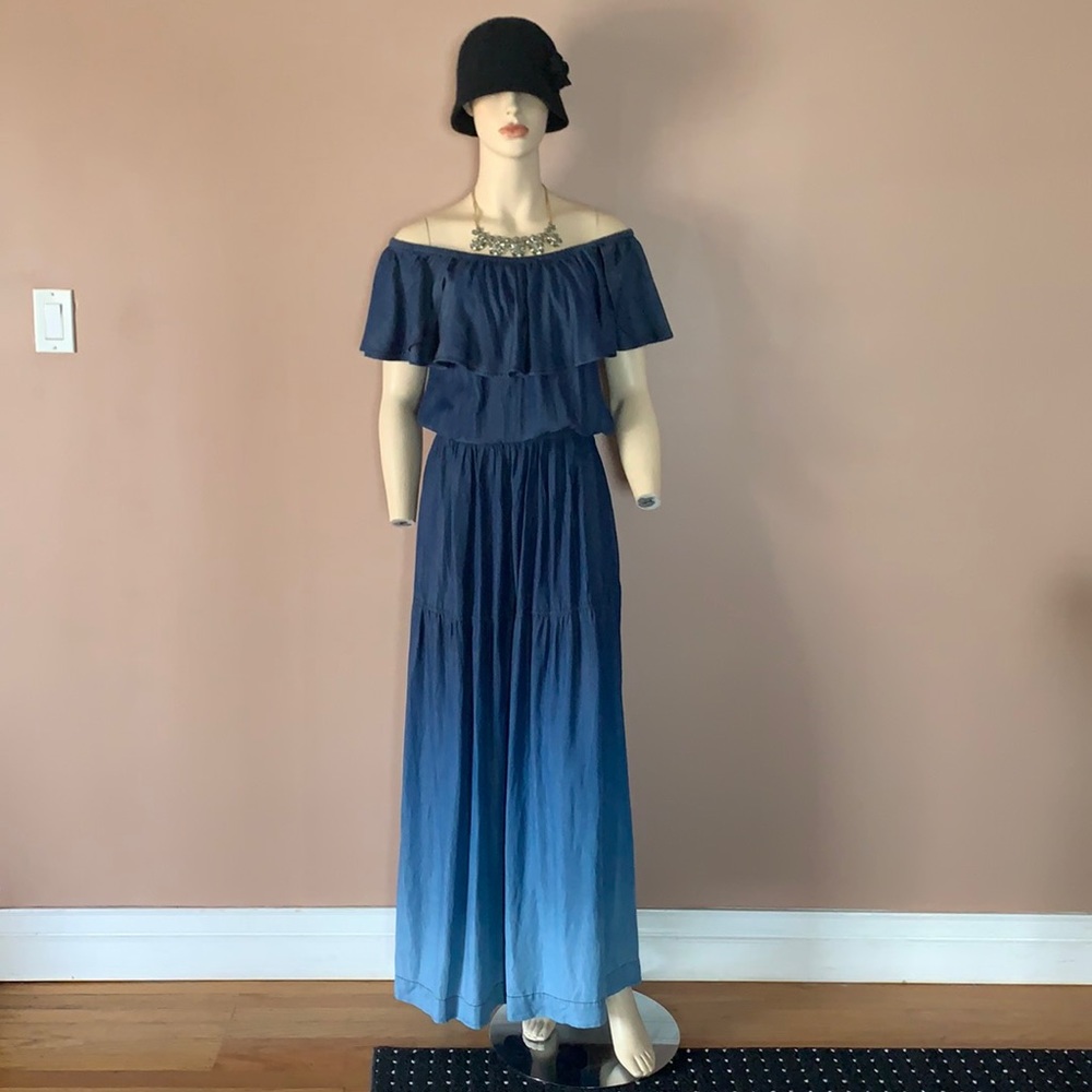 INC NEW CHAMBRAY MAXI DRESS (M) perfect for spring